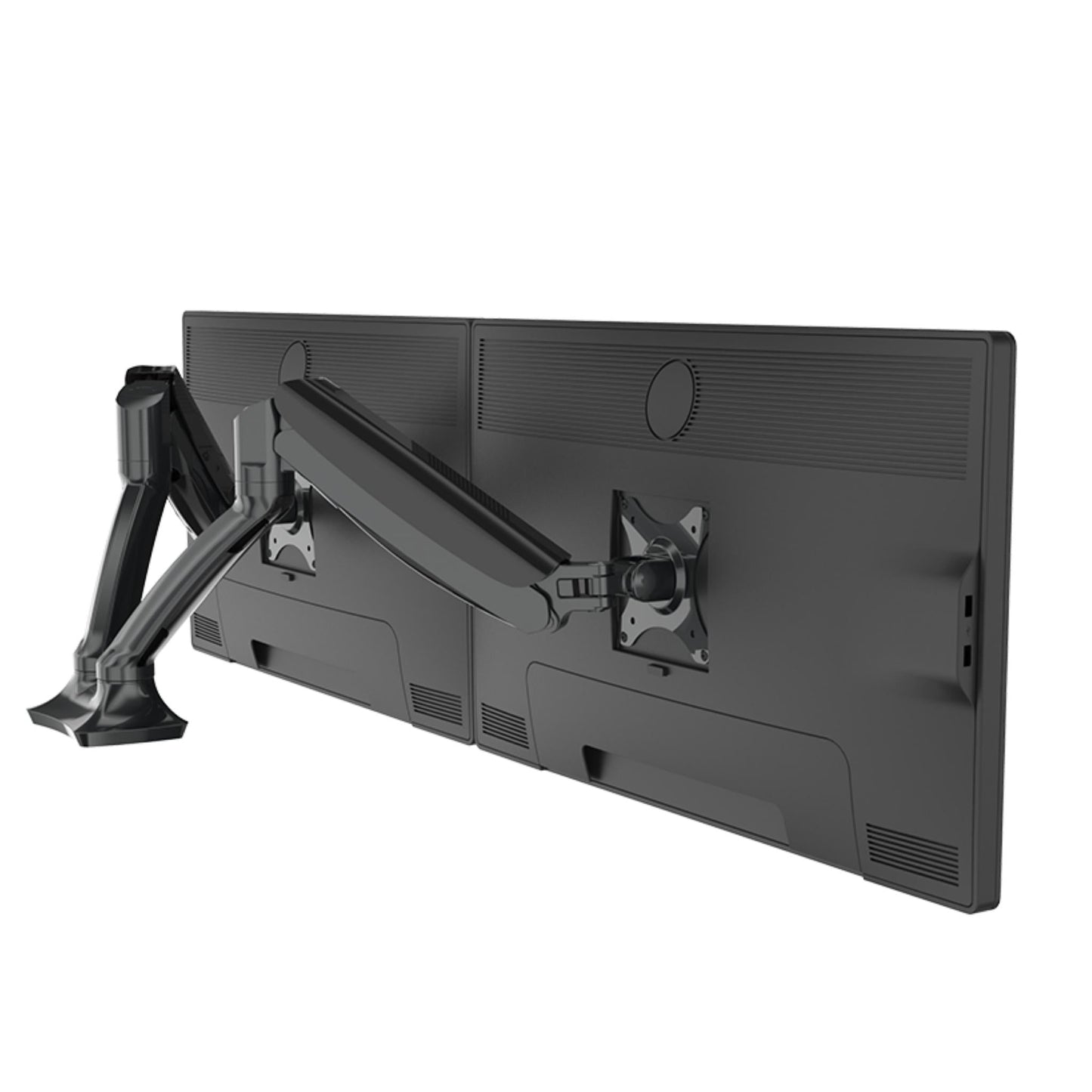 Dual Gas Spring Monitor Stand - Black