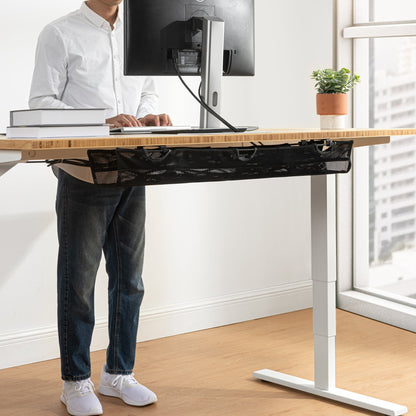 Under-Desk Mesh Cable Management System