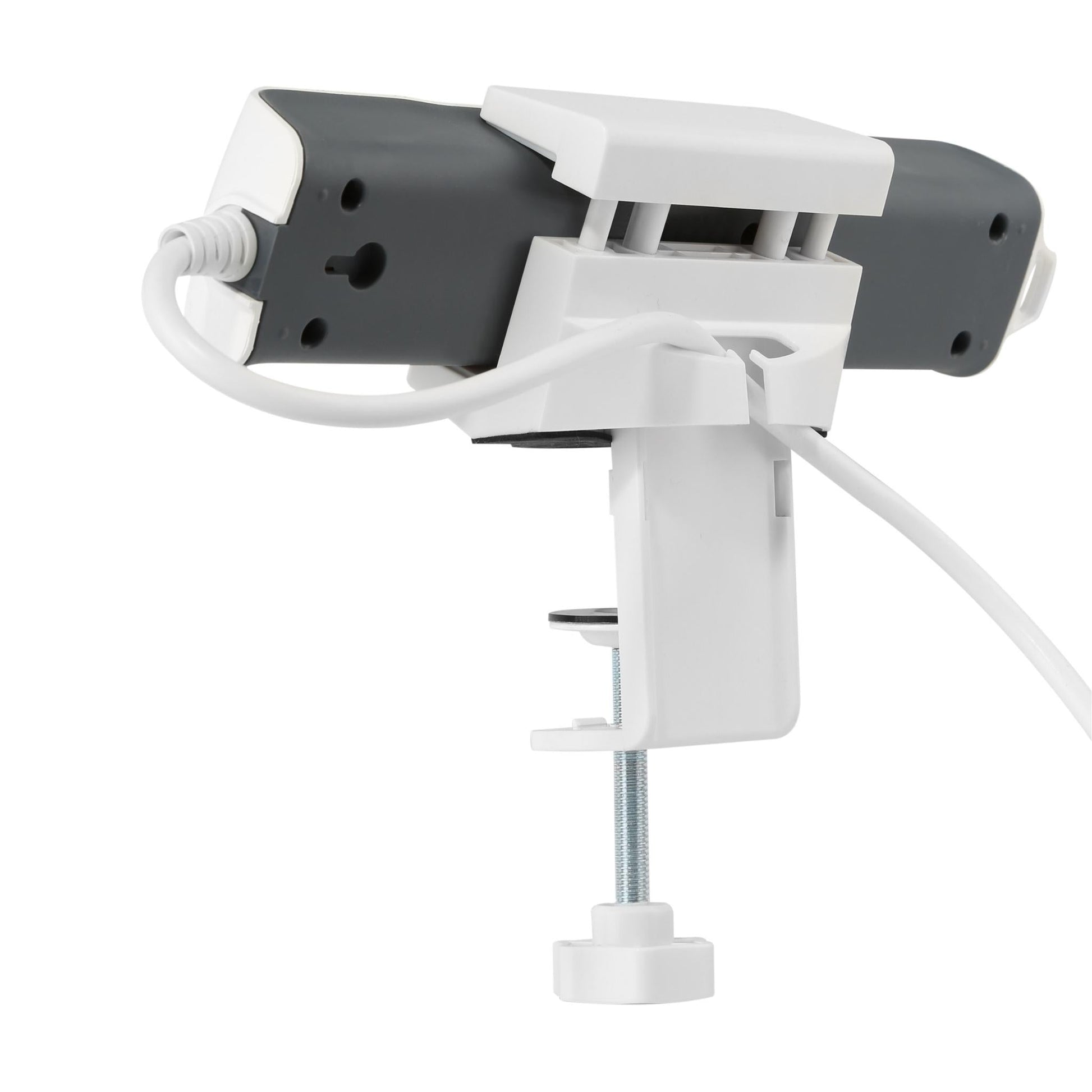 Desk Clamp Mount for Power Bar white