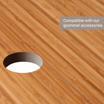 Bamboo Dark Gloss Tabletop grommet