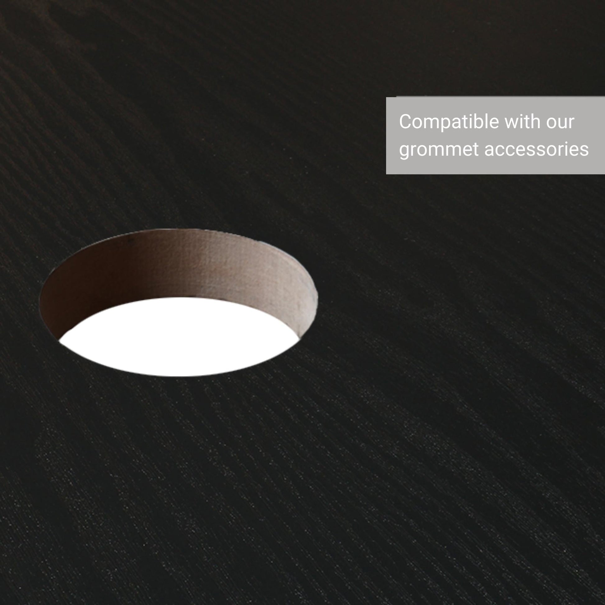 Ebony Ash Tabletop grommet