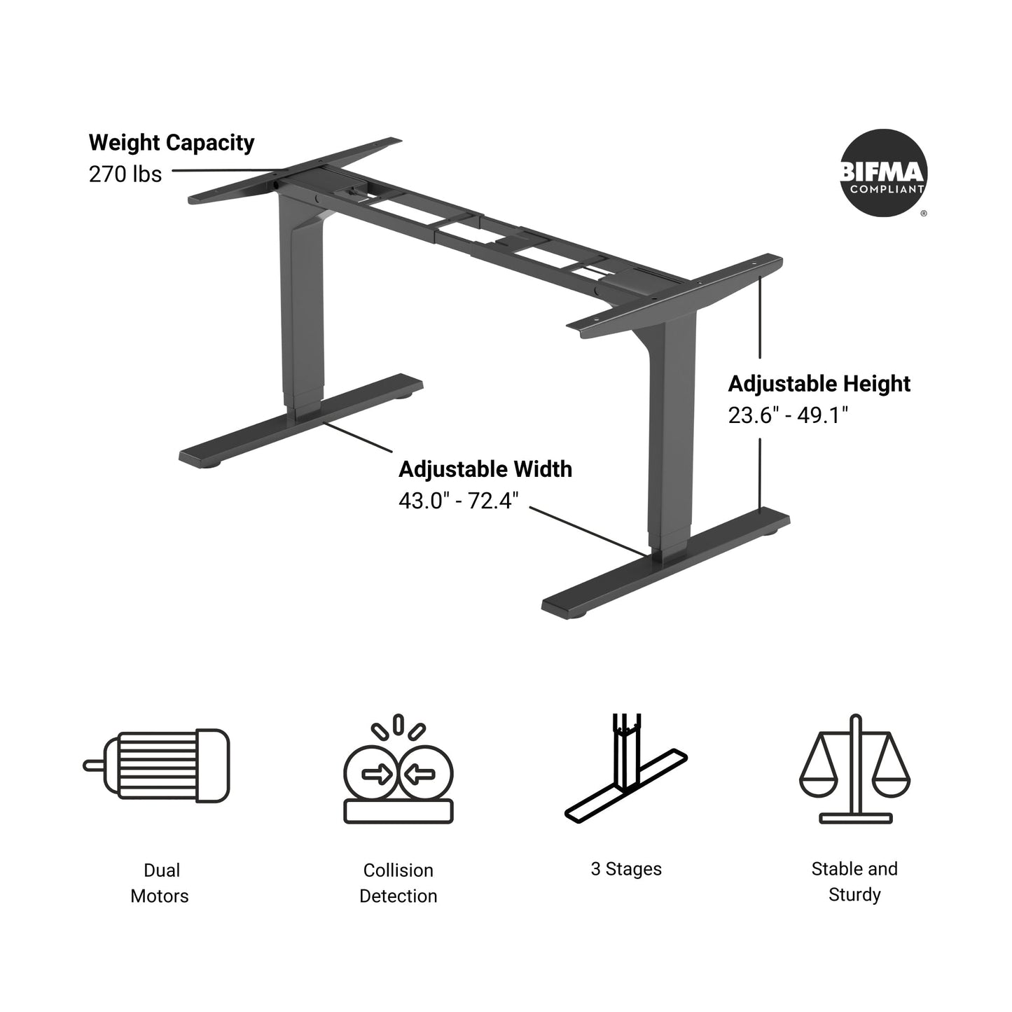 Solo Ryzer Standing Desk tabletop