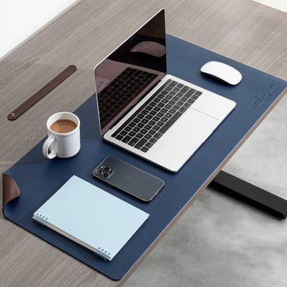 Two-Sided Vegan Leather Desk Mat