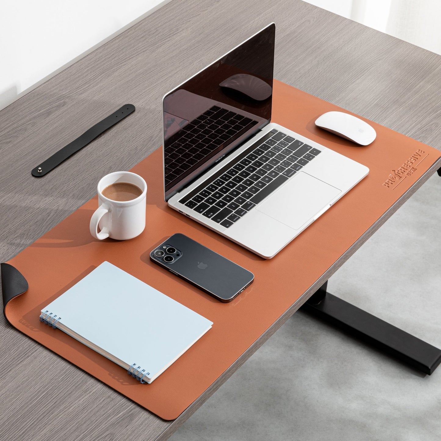 Two-Sided Vegan Leather Desk Mat